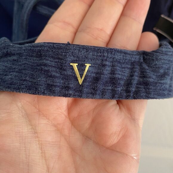 Victoria Secret Sports bra Size small Strappy Blue Heathered Minimal Support - Picture 5 of 5